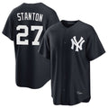 Cooneas NY.Yankees #27 Giancarlo Stanton Player Navy Game Stitched Jerseys