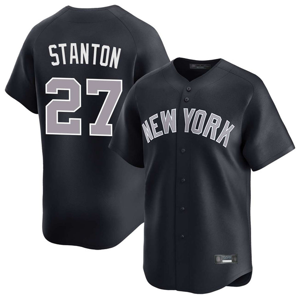 Cooneas NY.Yankees #27 Giancarlo Stanton Player Navy Limited Game Stitched Jerseys