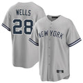 Cooneas NY.Yankees #28 Austin Wells Player Gray Road Game Stitched Jerseys
