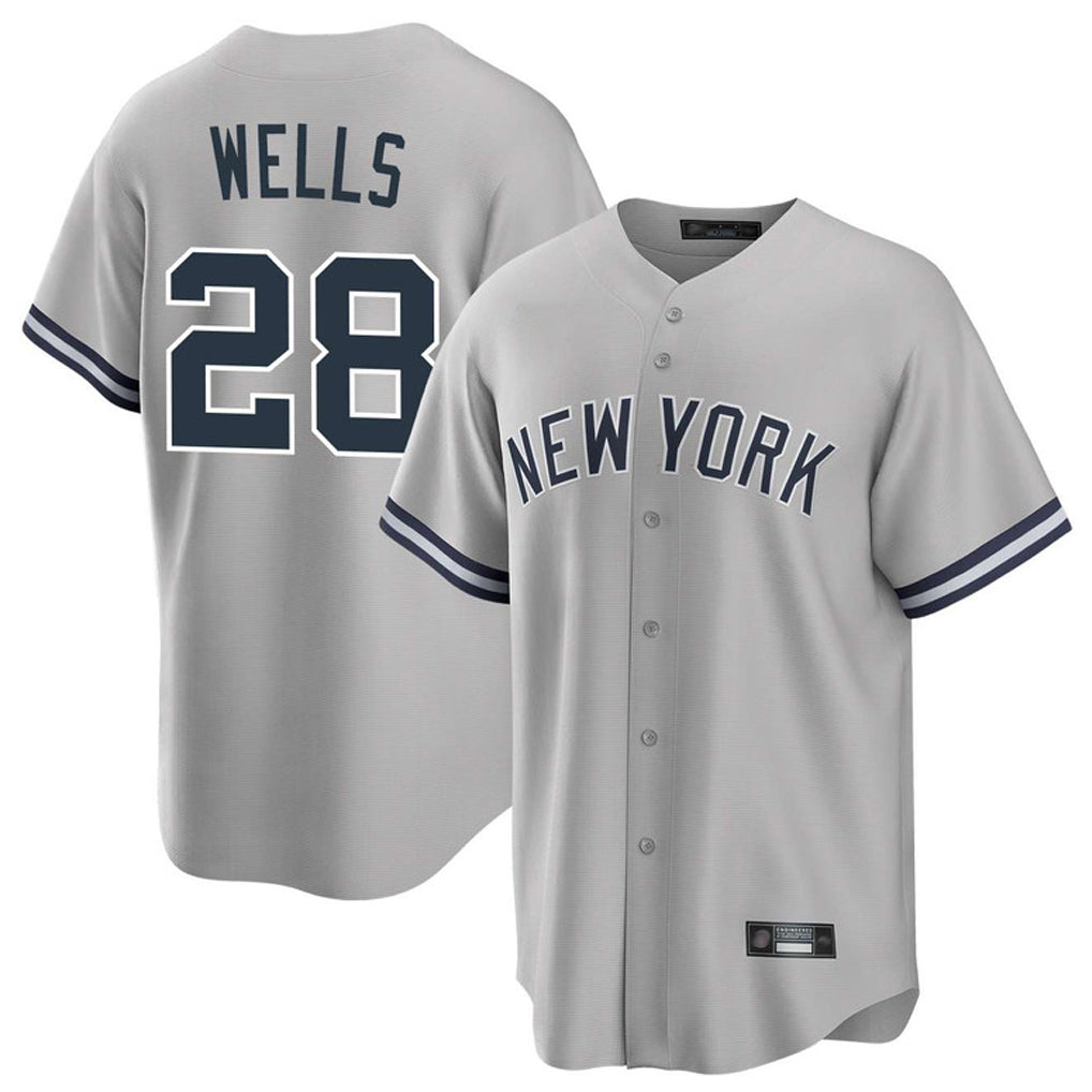 Cooneas NY.Yankees #28 Austin Wells Player Gray Road Game Stitched Jerseys