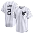 Cooneas NY.Yankees #2 Derek Jeter Player White Limited Home Stitched Jerseys
