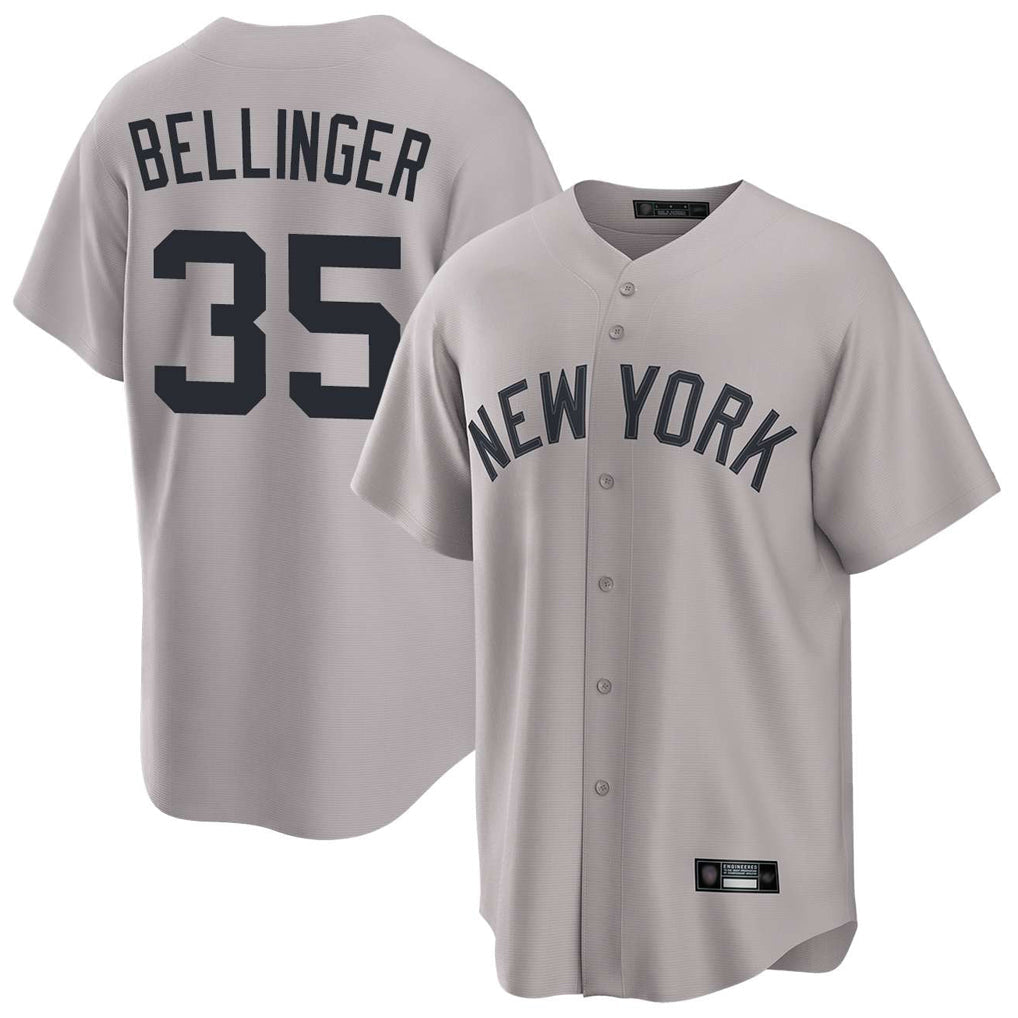 Cooneas NY.Yankees #35 Cody Bellinger Player Gray Game Home Stitched Jerseys