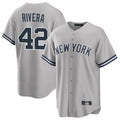 Cooneas NY.Yankees #42 Mariano Rivera Player Gray Road Game Stitched Jerseys