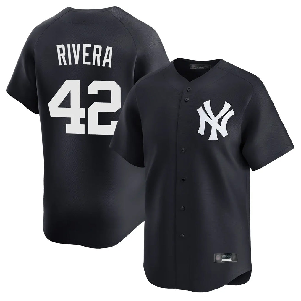 Cooneas NY.Yankees #42 Mariano Rivera Player Navy Alternate Limited Home Stitched Jerseys