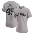 Cooneas NY.Yankees #45 Gerrit Cole Player Gray Limited Elite Home Stitched Jerseys