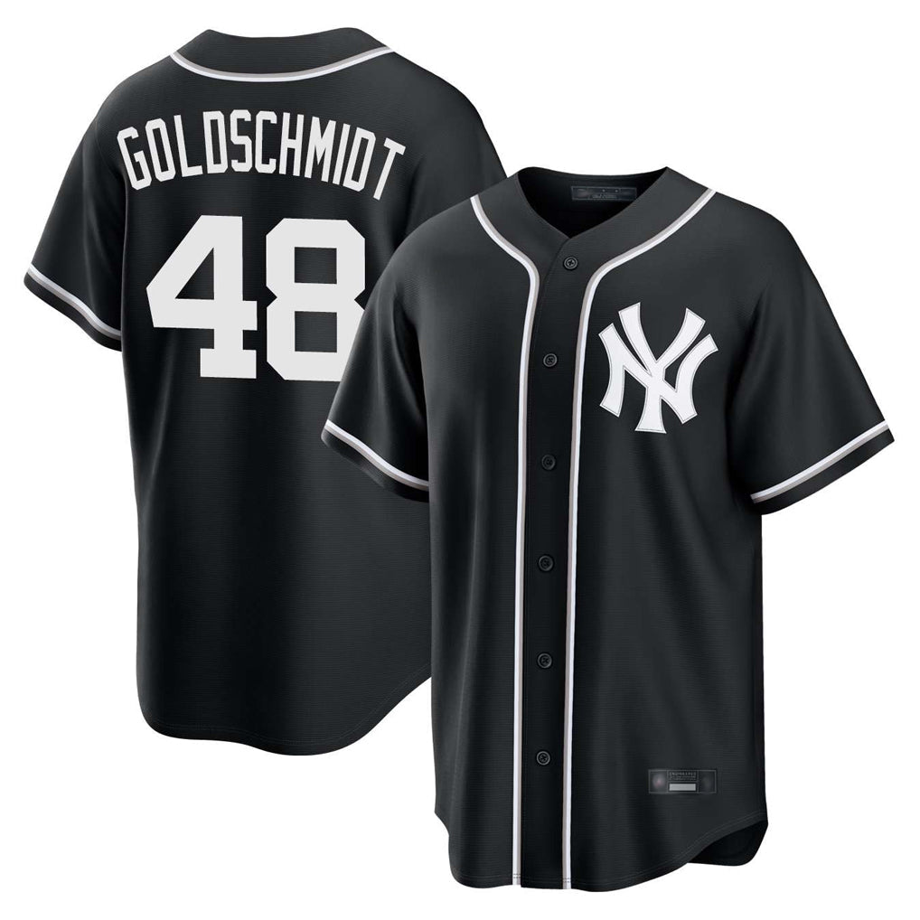 Cooneas NY.Yankees #48 Paul Goldschmidt Player Black Out Game Home Stitched Jerseys
