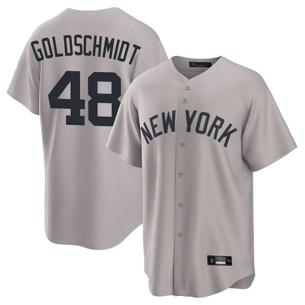 Cooneas NY.Yankees #48 Paul Goldschmidt Player Gray Game Home Stitched Jerseys