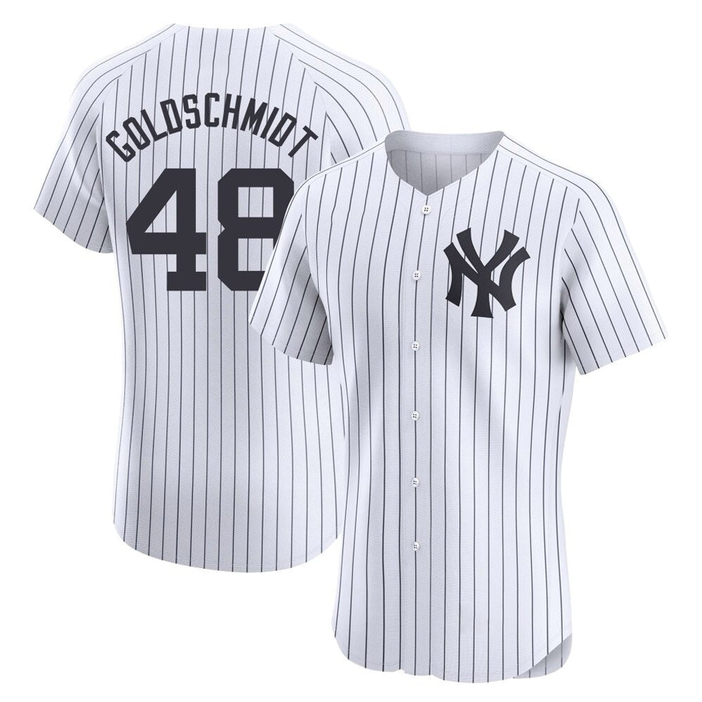 Cooneas NY.Yankees #48 Paul Goldschmidt Player White Limited Elite Home Stitched Jerseys