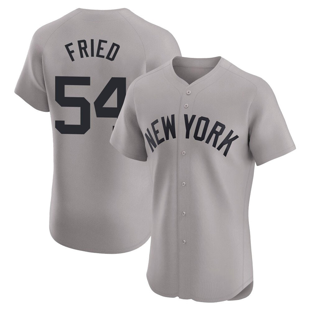 Cooneas NY.Yankees #54 Max Fried Player Gray Limited Elite Home Stitched Jerseys