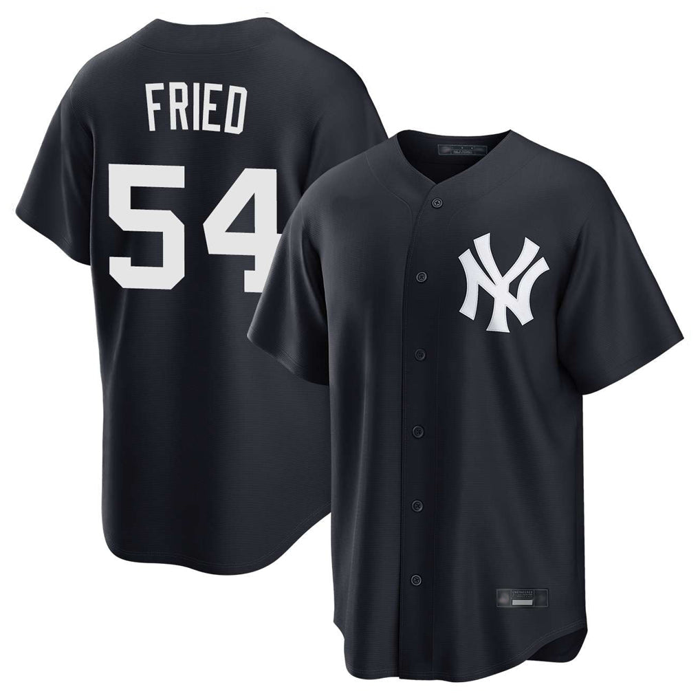 Cooneas NY.Yankees #54 Max Fried Player Navy Game Stitched Jerseys