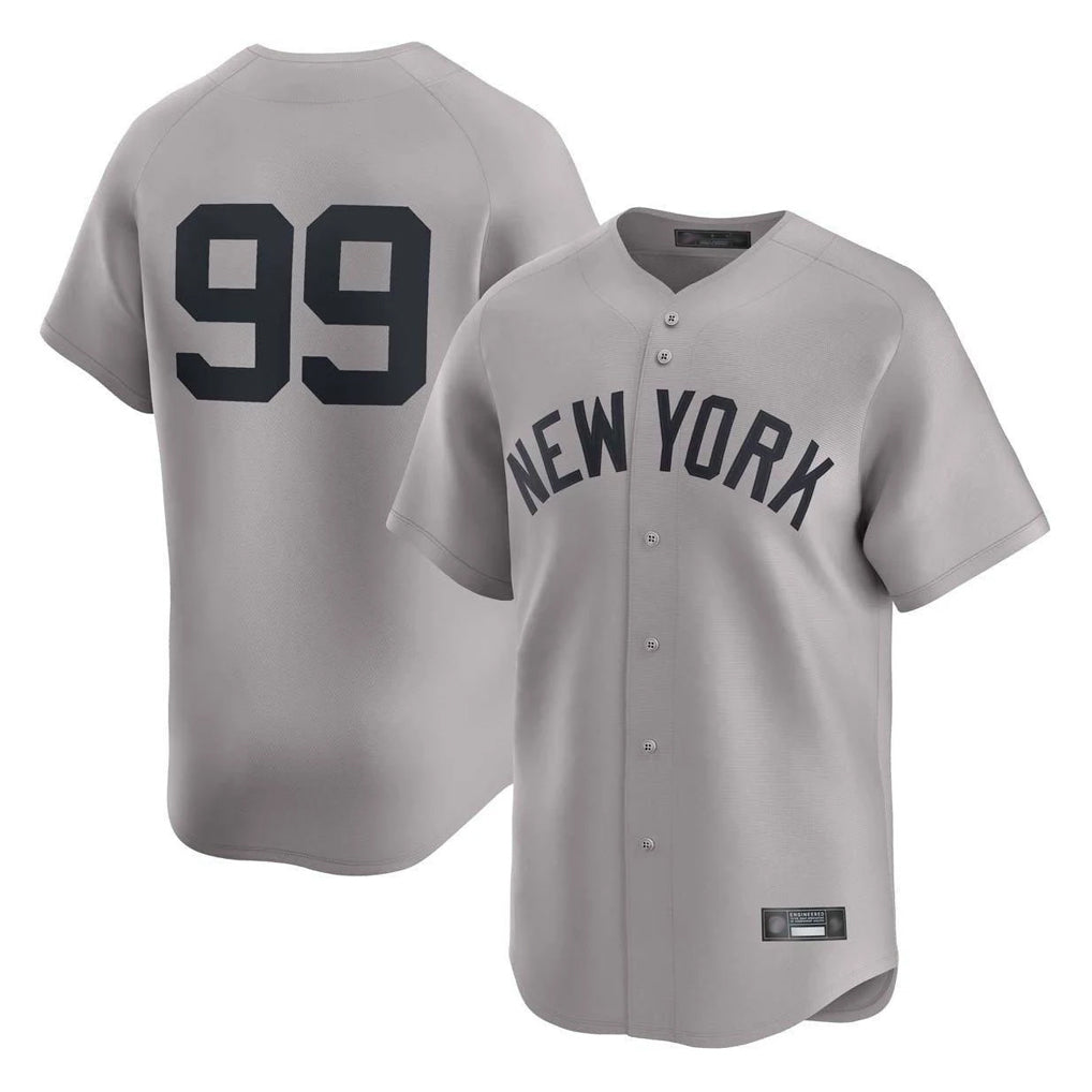 Cooneas NY.Yankees #99 Aaron Judge Player Gray Limited Home Stitched Jerseys