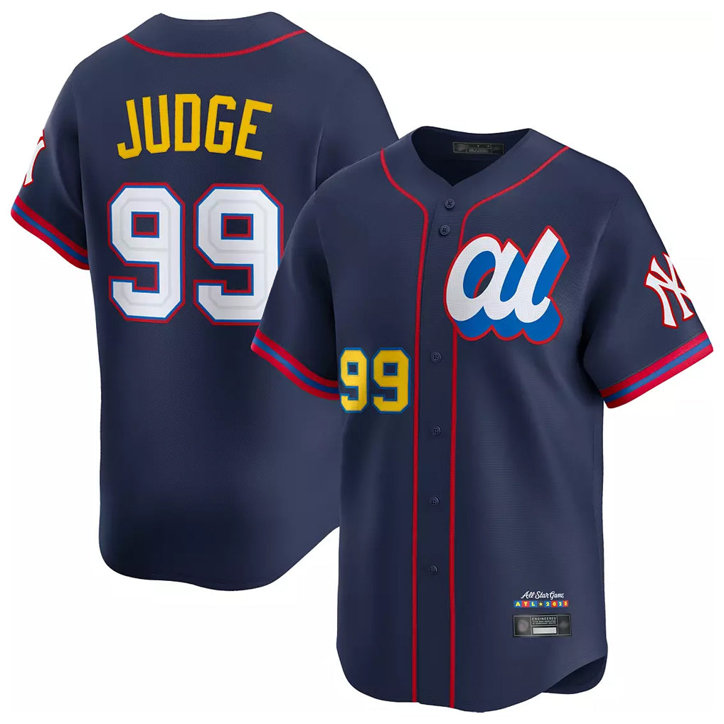 Cooneas NY.Yankees #99 Aaron Judge Player Navy All Star Limited Home Stitched Jerseys