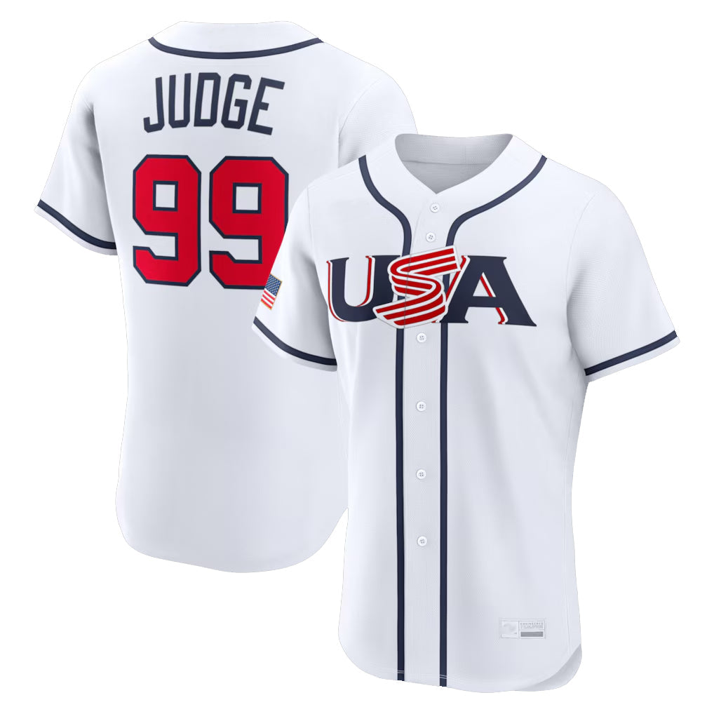 Cooneas NY.Yankees #99 Aaron Judge Player White USA 2026 World Classic Home Limited Elite Stitched Jerseys