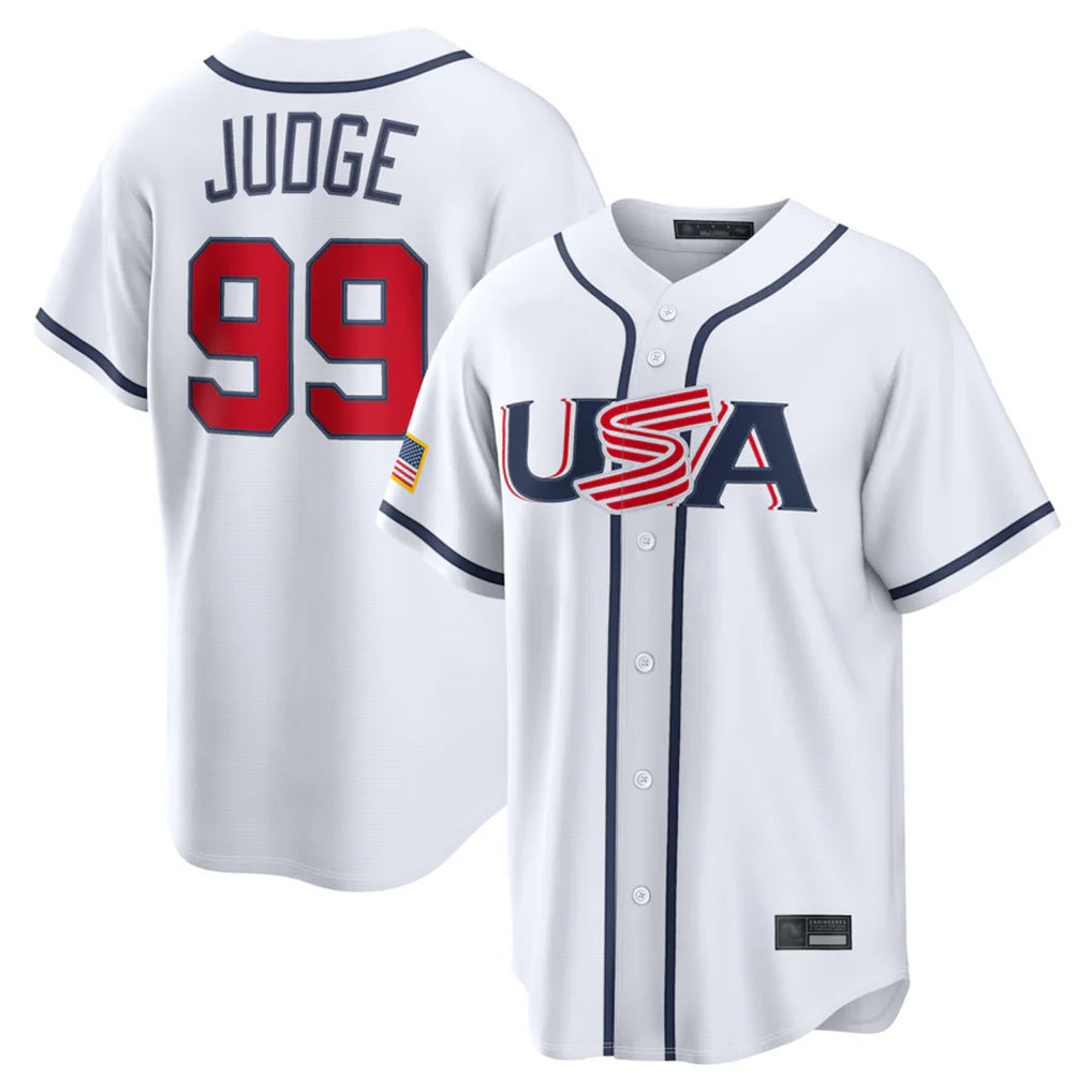 Cooneas NY.Yankees #99 Aaron Judge Player White USA 2026 World Classic Limited Game Stitched Jerseys
