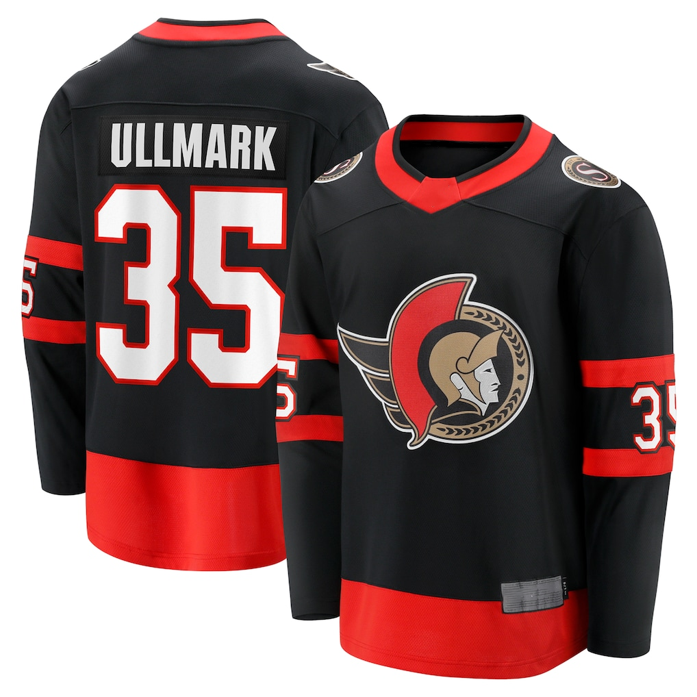 Cooneas O.Senators #35 Linus Ullmark Black Home Premier Breakaway Player Jerseys