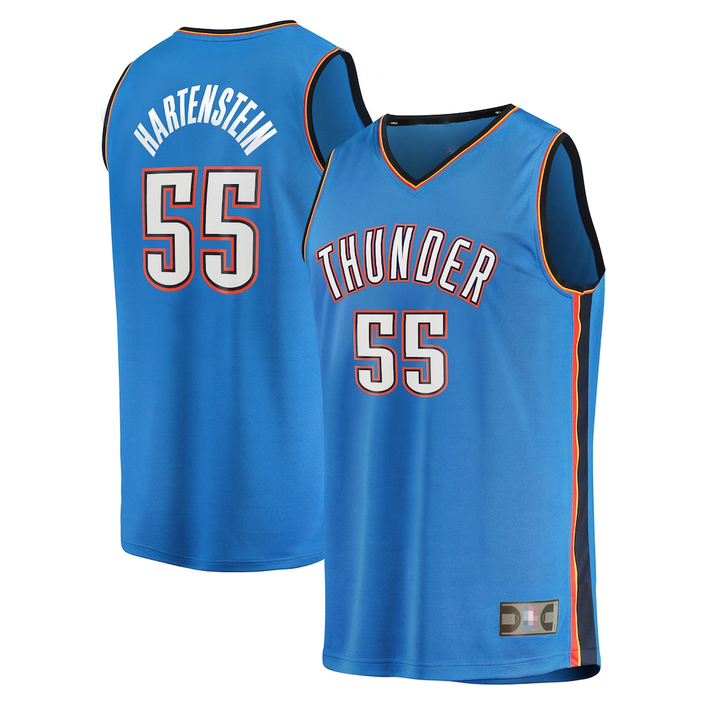 Cooneas OC.Thunder #55 Isaiah Hartenstein Blue Fast Break Replica Player Stitched Jerseys - Icon Edition