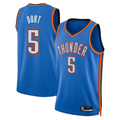 Cooneas OC.Thunder #5 Luguentz Dort Blue Swingman Stitched Jerseys - Icon Edition