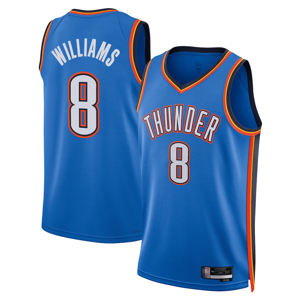 Cooneas OC.Thunder #8 Jared McCain Blue Swingman Stitched Jerseys - Icon Edition