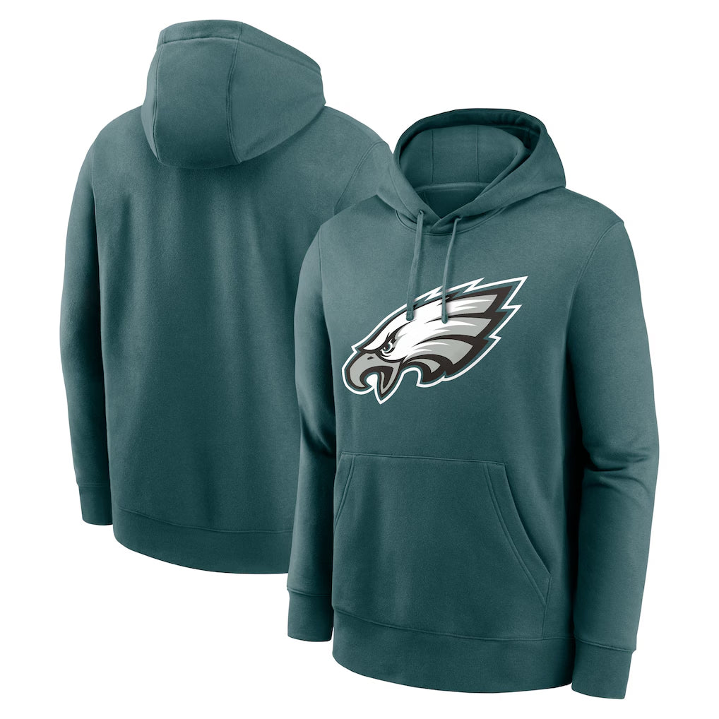 Cooneas P.Eagles Midnight Green Performance Pullover Hoodies Home Game Blank Player Stitched Jerseys