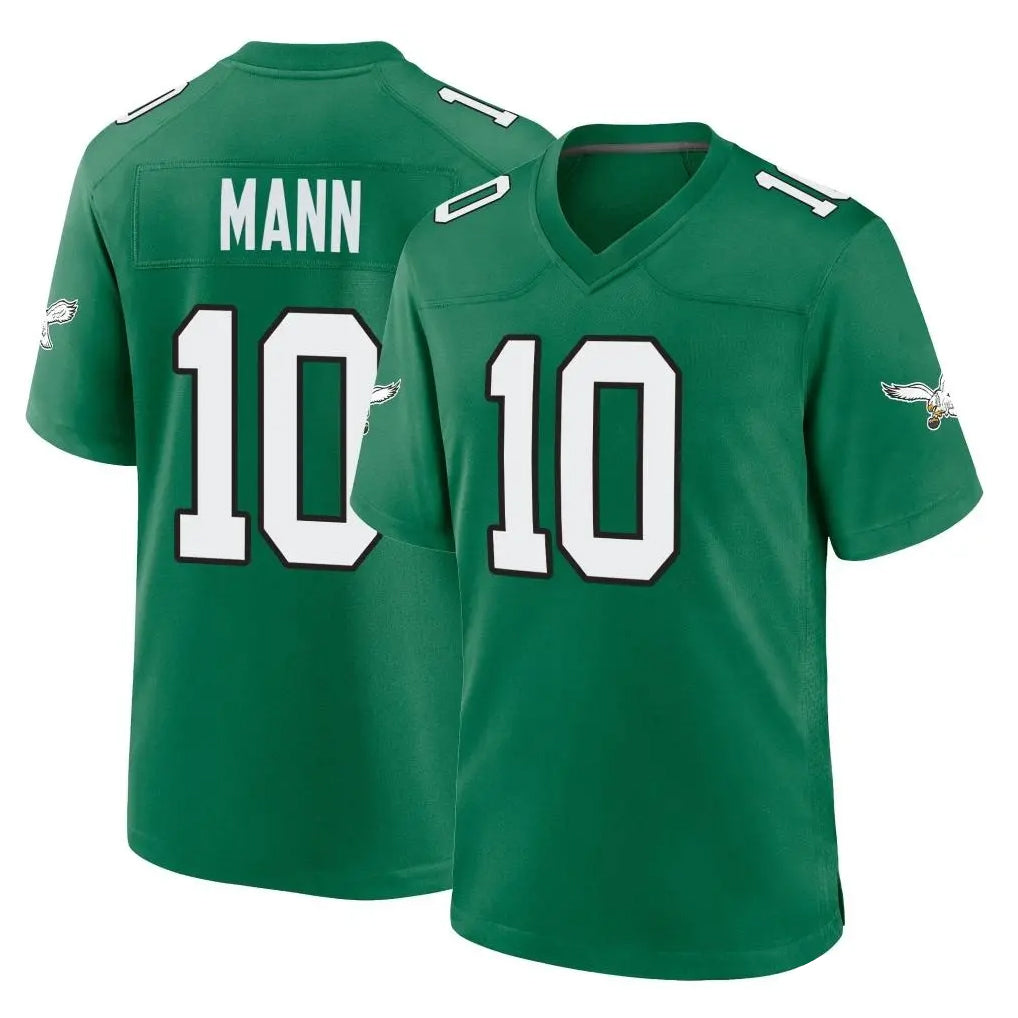 Cooneas P.Eagles #10 Braden Mann Player Green Kelly Alternate Home Game Stitched Jerseys