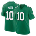 Cooneas P.Eagles #10 Braden Mann Player Green Kelly Alternate Home Game Stitched Jerseys