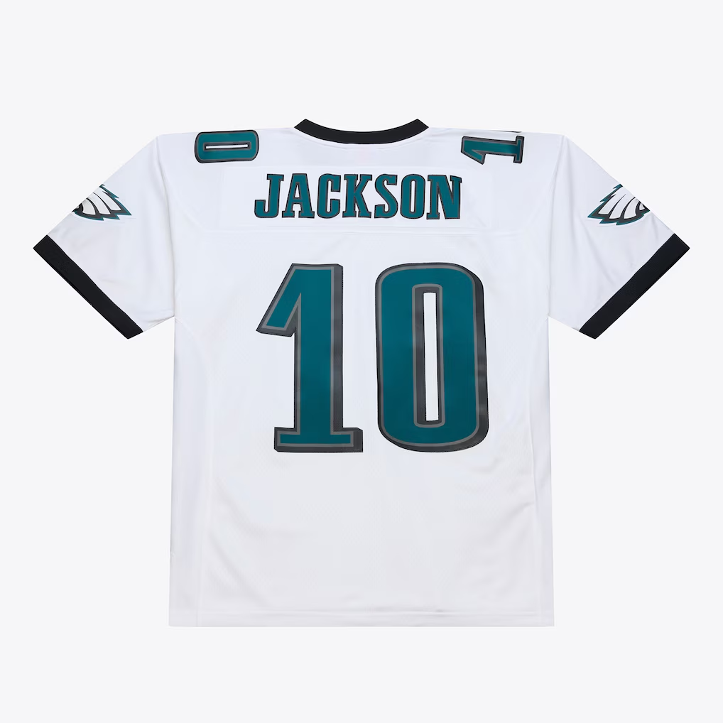 Cooneas P.Eagles #10 DeSean Jackson Mitchell & Ness White 2009 Legacy Throwback Replica Stitched Puhic Jersey