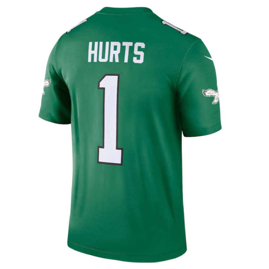 Cooneas P.Eagles #1 Jalen Hurts Green Alternate Legend Player Stitched American Stitched Jersey