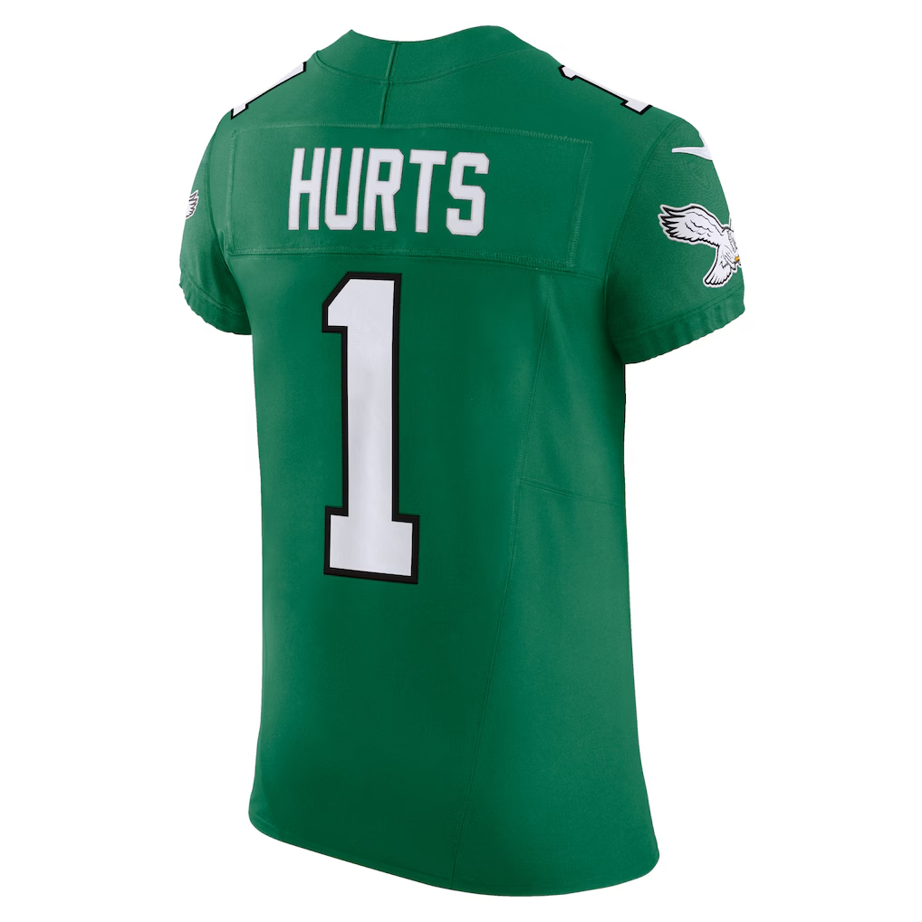 Cooneas P.Eagles #1 Jalen Hurts Kelly Green Alternate Vapor F.U.S.E. Elite Stitched Jerseys