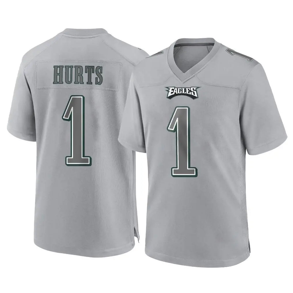 Cooneas P.Eagles #1 Jalen Hurts Player Gray Atmosphere Fashion Home Game Stitched Jerseys