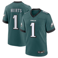 Cooneas P.Eagles #1 Jalen Hurts Player Midnight Green Game Stitched Jerseys