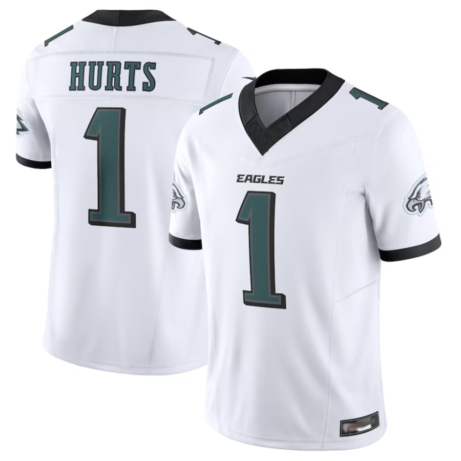 Cooneas P.Eagles #1 Jalen Hurts Player White Vapor F.U.S.E. Limited Stitched Jerseys