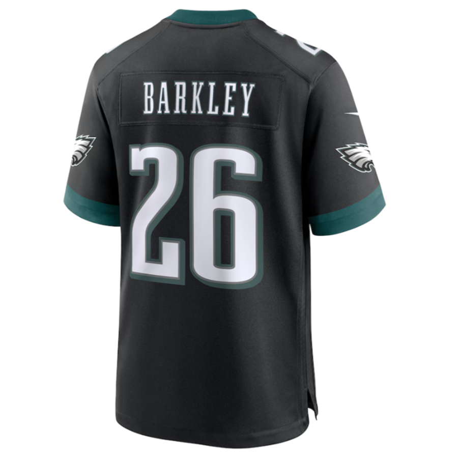 Cooneas P.Eagles #26 Saquon Barkley Black Alternate Game Jersey Stitched American Stitched Jersey
