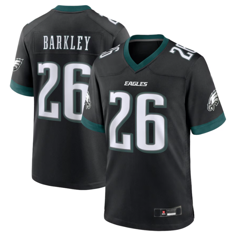 Cooneas P.Eagles #26 Saquon Barkley Black Alternate Game Stitched American Stitched Jerseys