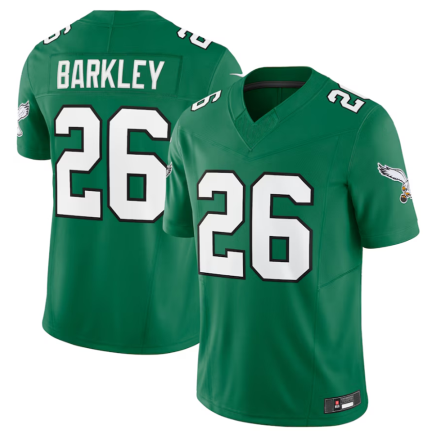 Cooneas P.Eagles #26 Saquon Barkley Green Alternate Vapor F.U.S.E. Limited Jersey -Stitched American Stitched Jerseys
