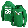 Cooneas P.Eagles #26 Saquon Barkley Player Green Pullover Hoodies Home Game Stitched Jerseys