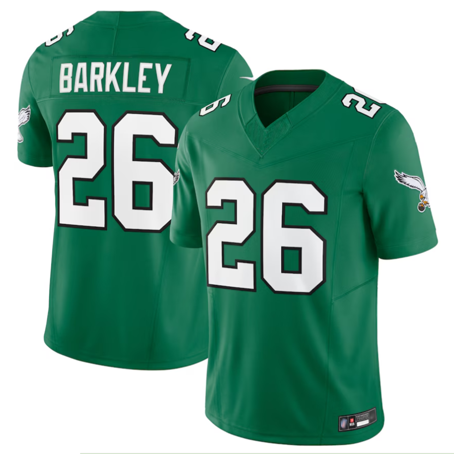 Cooneas P.Eagles #26 Saquon Barkley Player Kelly Green Vapor F.U.S.E. Limited Stitched Jerseys