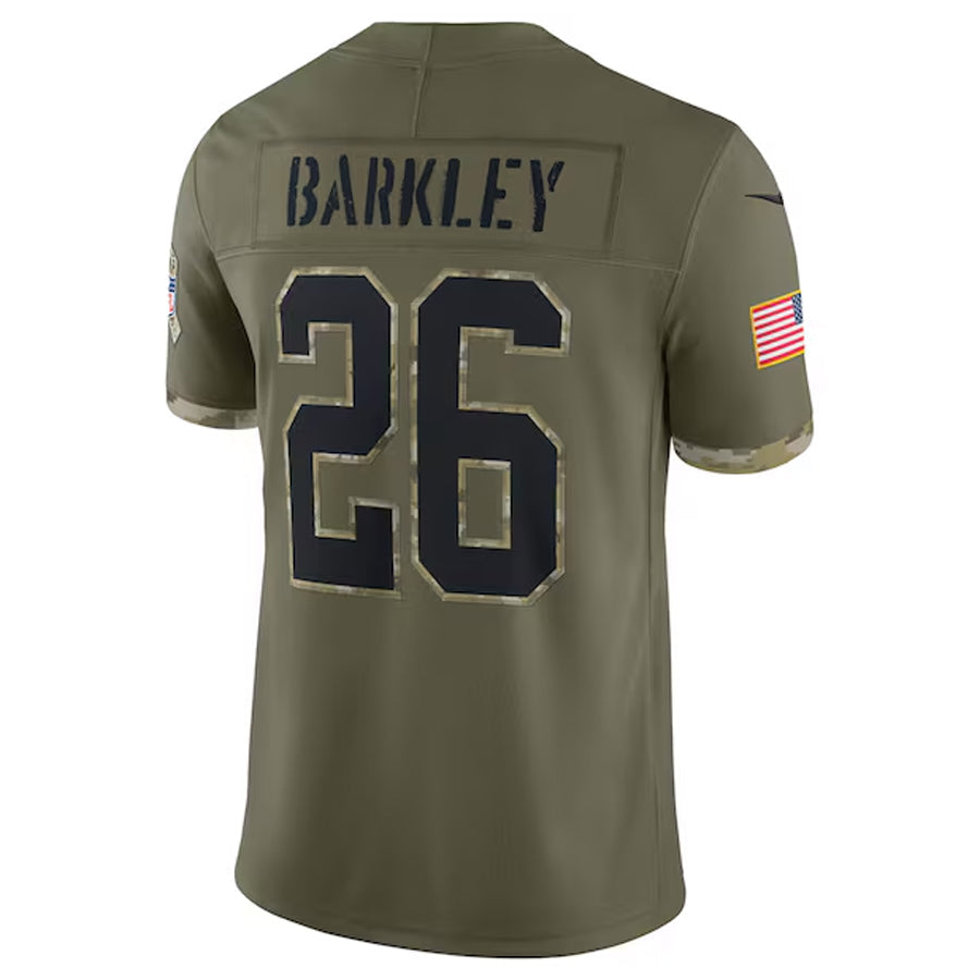 Cooneas P.Eagles #26 Saquon Barkley Player Salute To Service Olive Stitched Jerseys