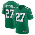 Cooneas P.Eagles #27 Quinyon Mitchell Player Kelly Green Replica Game Stitched Jerseys