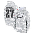 Cooneas P.Eagles #27 Quinyon Mitchell Player Military Hoodie Arctic Camo Salute To Service Stitched Jerseys