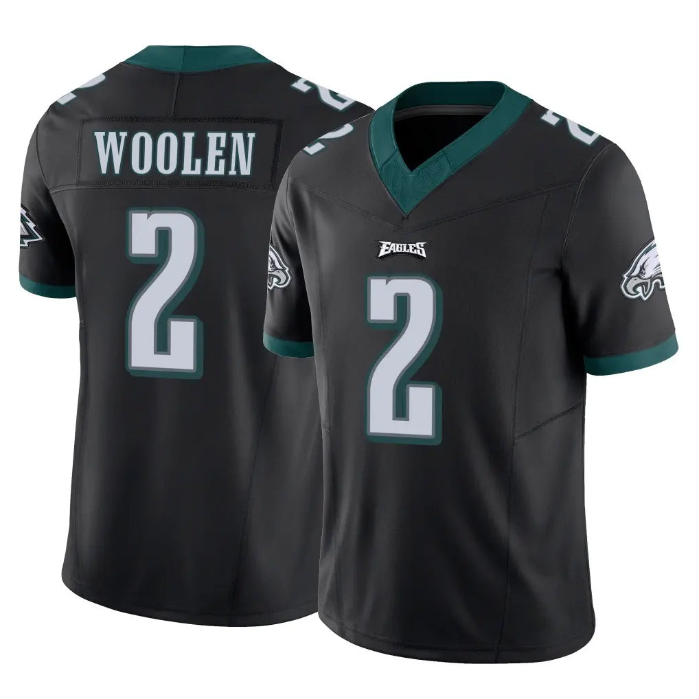 Cooneas P.Eagles #2 Riq Woolen Player Black Limited Vapor F.U.S.E. Home Game Stitched Jerseys