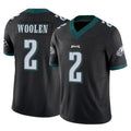 Cooneas P.Eagles #2 Riq Woolen Player Black Limited Vapor F.U.S.E. Home Game Stitched Jerseys