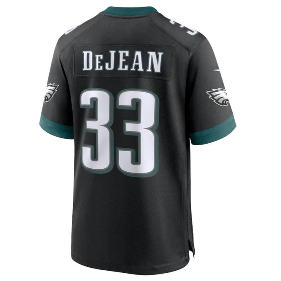 Cooneas P.Eagles #33 Cooper DeJean Black 2024 Draft Alternate Player Game Jersey Stitched American Stitched Jersey
