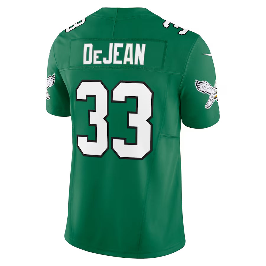 Cooneas P.Eagles #33 Cooper DeJean Player Kelly Green Vapor F.U.S.E. Limited Stitched Jerseys