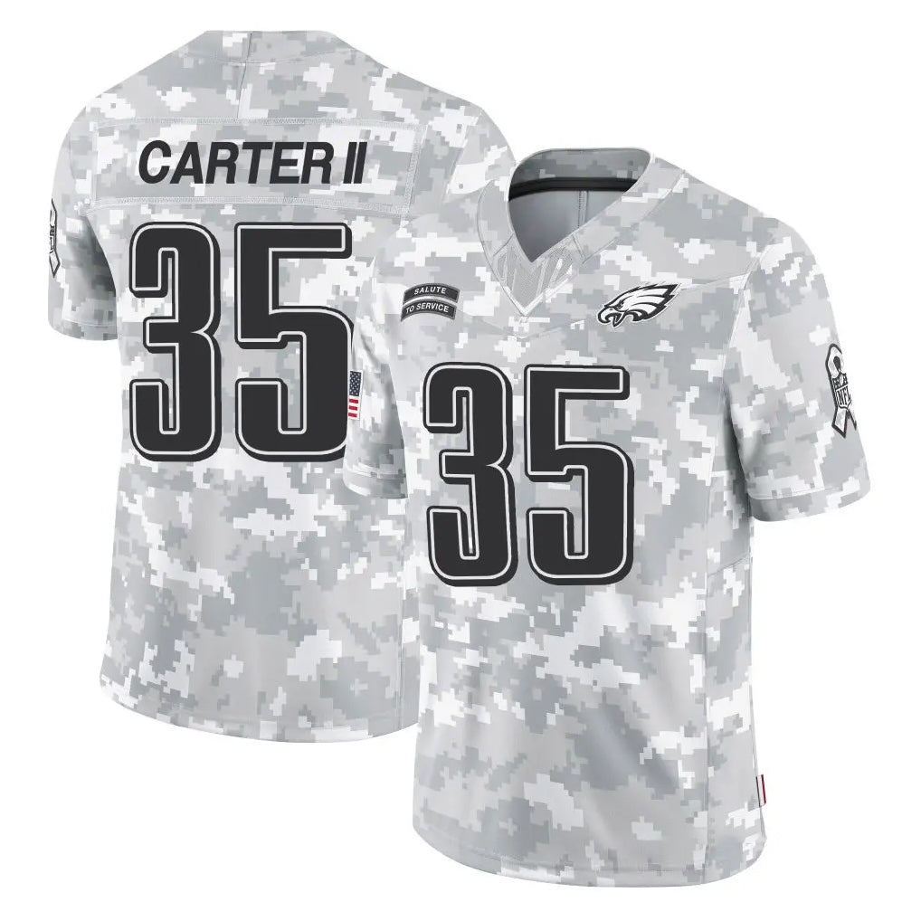 Cooneas P.Eagles #35 Michael Carter II Player Arctic Camo Salute to Service Limited Game Stitched Jerseys