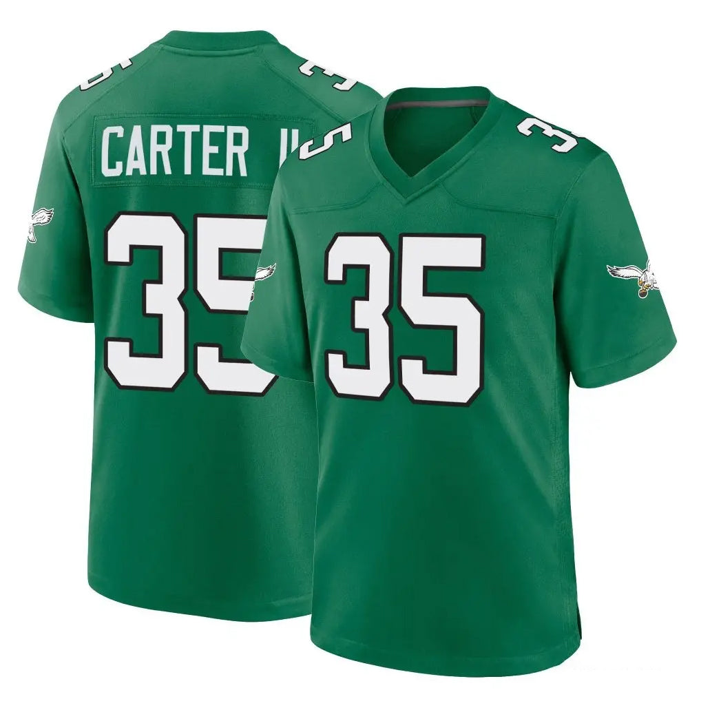 Cooneas P.Eagles #35 Michael Carter II Player Green Kelly Alternate Home Game Stitched Jerseys