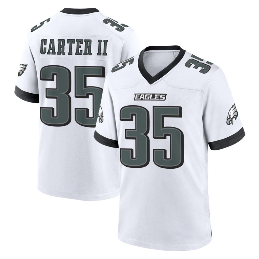 Cooneas P.Eagles #35 Michael Carter II Player White Game Home Stitched Jerseys