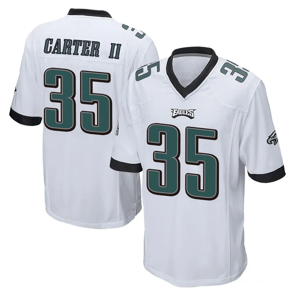 Cooneas P.Eagles #35 Michael Carter II Player White Home Game Stitched Jerseys