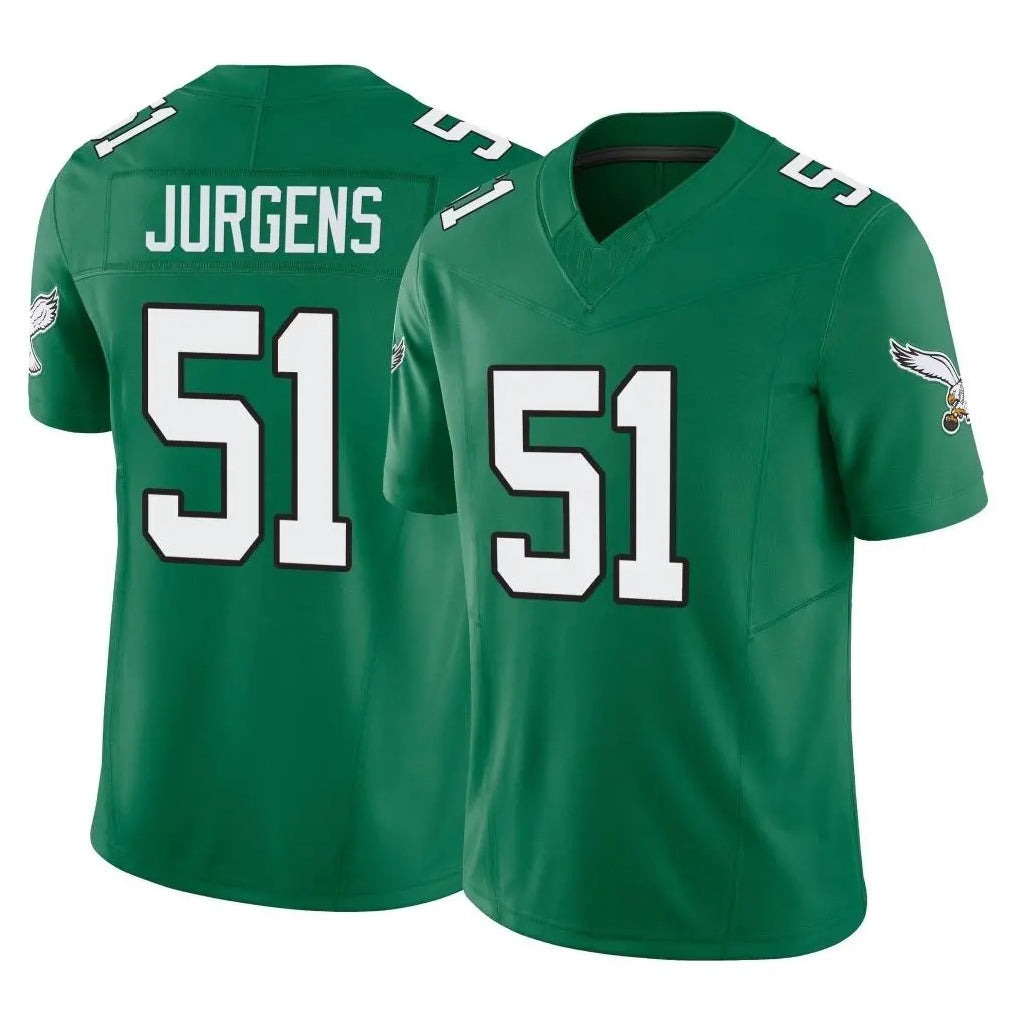 Cooneas P.Eagles #51 Cam Jurgens Player Green Kelly Alternate Vapor F.U.S.E. Home Game Stitched Jerseys