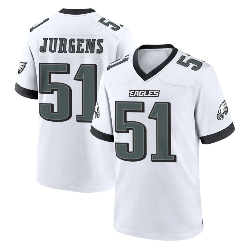 Cooneas P.Eagles #51 Cam Jurgens Player White Game Home Stitched Jerseys