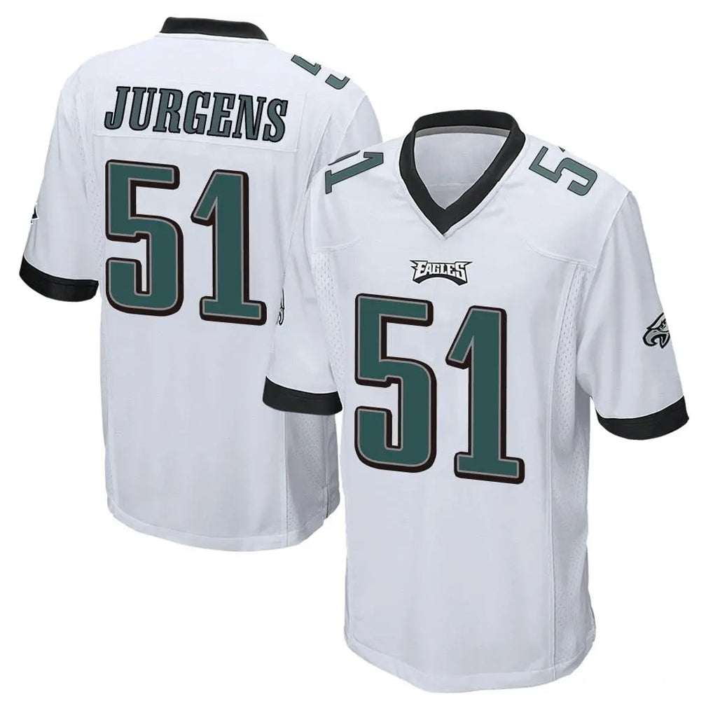 Cooneas P.Eagles #51 Cam Jurgens Player White Home Game Stitched Jerseys
